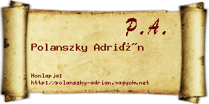 Polanszky Adrián névjegykártya